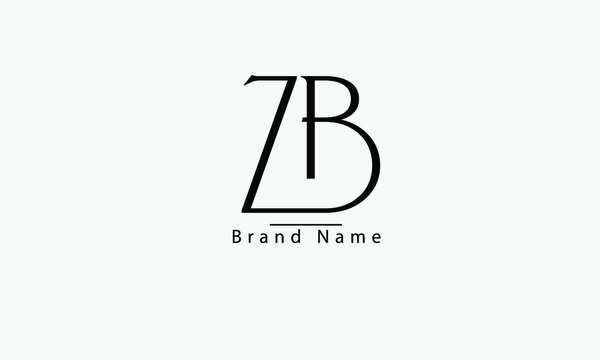 ZB BZ Z B abstract vector logo monogram template