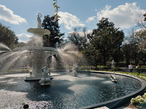 Fountain at Forsyth Park in Savannah Georgia
