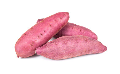 sweet potato isolated on the white background.