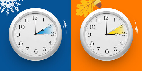 Instruction how to change a clock for daylight saving time