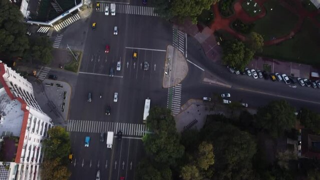 Drone Buenos Aires, Belgrano, amanecer, calidad 2.7k