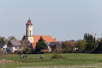 countryside village in german landscape