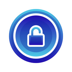 padlock coin gradient logo design template icon