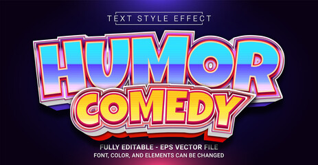 Humor Comedy Text Style Effect. Editable Graphic Text Template.