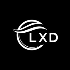 LXD letter logo design on black background. LXD  creative initials letter logo concept. LXD letter design.