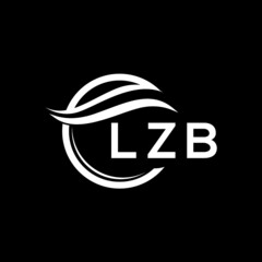 LZB letter logo design on black background. LZB  creative initials letter logo concept. LZB letter design.