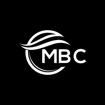 MBC letter logo design on black background. MBC  creative initials letter logo concept. MBC letter design.