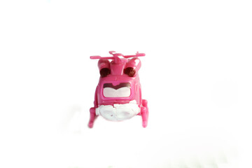 Toy plane. Children's toy airplane isolated on white background. Plastic toy airplane on white background