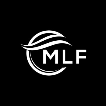 MLF letter logo design on black background. MLF  creative initials letter logo concept. MLF letter design.