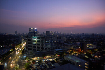 Fototapeta na wymiar panoramic night view of mexico city