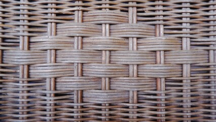 close up of rattan chair wicker texture. Utilization of rattan, especially as a raw material for furniture. traditional furniture. close up photo.