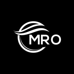 MRO letter logo design on black background. MRO  creative initials letter logo concept. MRO letter design. - obrazy, fototapety, plakaty