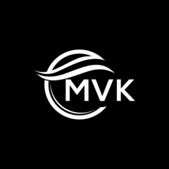 MVK letter logo design on black background. MVK  creative initials letter logo concept. MVK letter design.