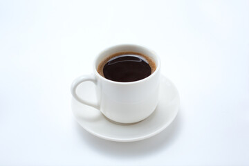 A view of a small Turkish coffee mug.