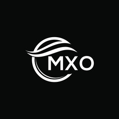 MXO letter logo design on black background. MXO  creative initials letter logo concept. MXO letter design.