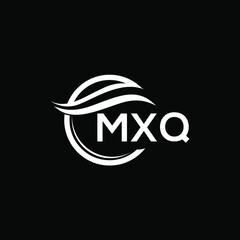 MXQ letter logo design on black background. MXQ  creative initials letter logo concept. MXQ letter design.