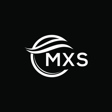 MXS letter logo design on black background. MXS  creative initials letter logo concept. MXS letter design.