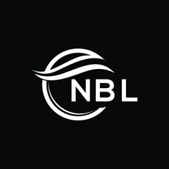 NBL letter logo design on black background. NBL  creative initials letter logo concept. NBL letter design.
