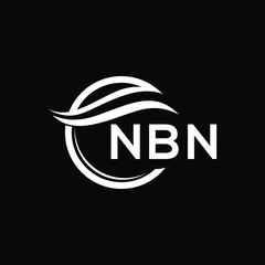 NBN letter logo design on black background. NBN  creative initials letter logo concept. NBN letter design.
