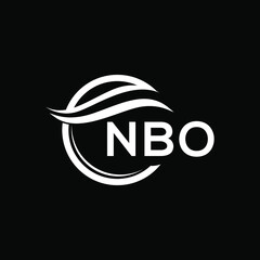 NBO letter logo design on black background. NBO  creative initials letter logo concept. NBO letter design.
