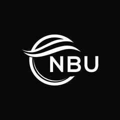 NBU letter logo design on black background. NBU  creative initials letter logo concept. NBU letter design.
