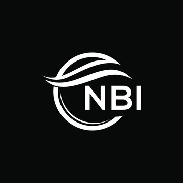 NBI letter logo design on black background. NBI  creative initials letter logo concept. NBI letter design.
