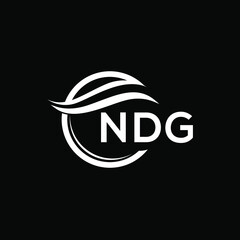 NDG letter logo design on black background. NDG  creative initials letter logo concept. NDG letter design.
