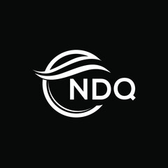 NDQ letter logo design on black background. NDQ  creative initials letter logo concept. NDQ letter design.
