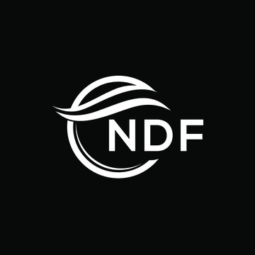 NDF letter logo design on black background. NDF  creative initials letter logo concept. NDF letter design.
