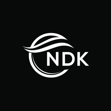 NDK letter logo design on black background. NDK  creative initials letter logo concept. NDK letter design.
