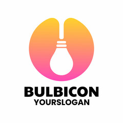 bulb icon gradient logo design