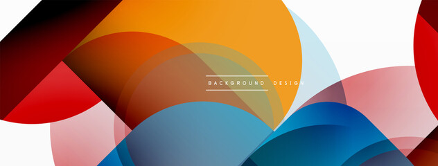 Round triangle shapes lines and circles. Geometric vector illustration for wallpaper banner background or landing page