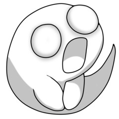 Obraz premium surprised ghost illustration
