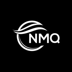 NMQ letter logo design on black background. NMQ creative initials letter logo concept. NMQ letter  design.
