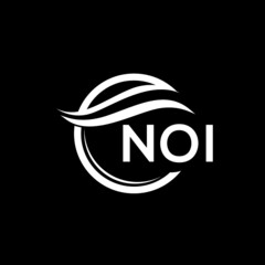 NOI letter logo design on black background. NOI  creative initials letter logo concept. NOI letter design.