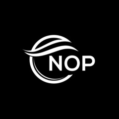 NOP letter logo design on black background. NOP  creative initials letter logo concept. NOP letter design.