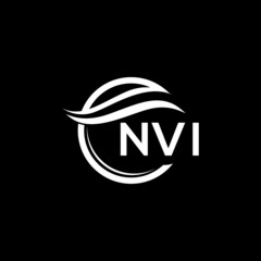 NVI letter logo design on black background. NVI creative  initials letter logo concept. NVI letter design.