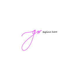 Initial Letter gm Logo - Handwritten Signature Logo