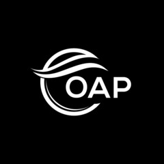 OAP letter logo design on black background. OAP  creative initials letter logo concept. OAP letter design.
