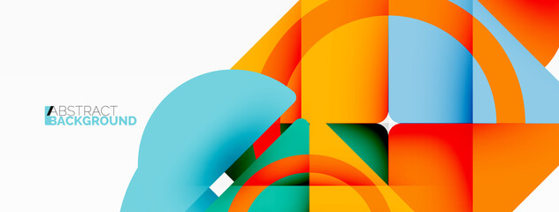 Creative geometric wallpaper. Minimal abstract background. Triangles and circles composition vector illustration for wallpaper banner background or landing page