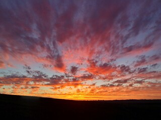 sunset in the sky