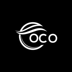 OCO letter logo design on black background. OCO  creative initials letter logo concept. OCO letter design.
