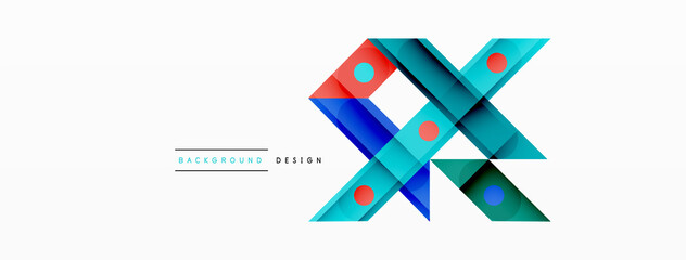 Bright colorful straight lines geometric abstract background. Trendy overlapping lines composition for wallpaper, banner, background or landing