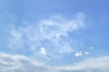 good weather day. blue sky, puffy clouds