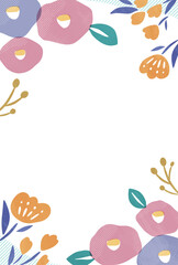 simple frame with many flowers