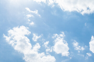 Naklejka na ściany i meble good weather day. blue sky, puffy clouds