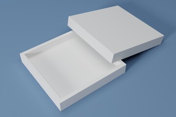 empty 3d render white box
