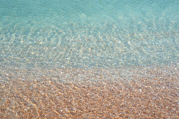 Sea water and sand. Natural gradients and backgrounds. Design element. Copy space for text.