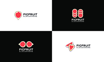 Fig fruit logo design