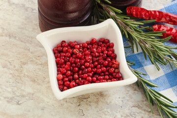 Red pepper corn seeds aroma